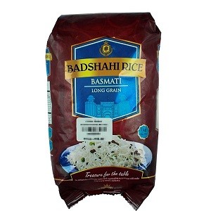 BADSHAHI RICE BASMATI LONG GRAIN 1KG