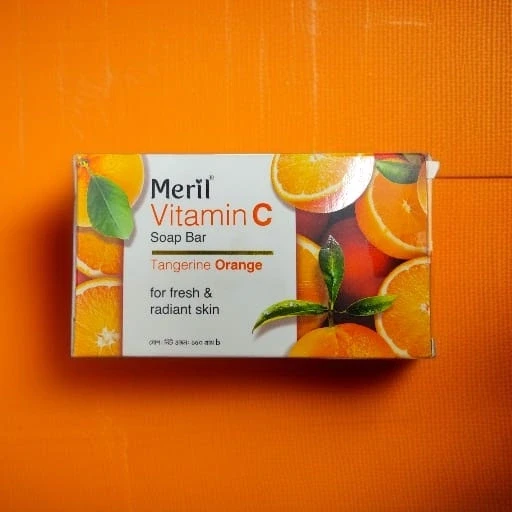 Meril Vitamin C Soap Bar (tangerine Orange) 150gm