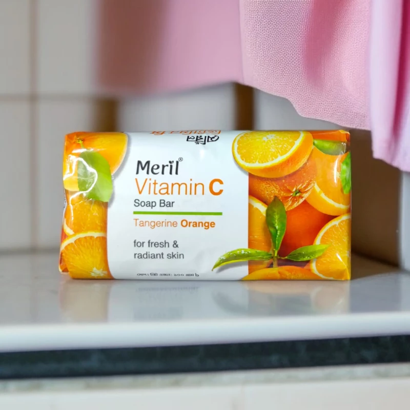 Meril Vitamin C Soap Bar (tangerine Orange) 100gm