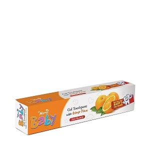 Meril baby জেল তুথপেস্ট with orange flavour(zero fluoride)